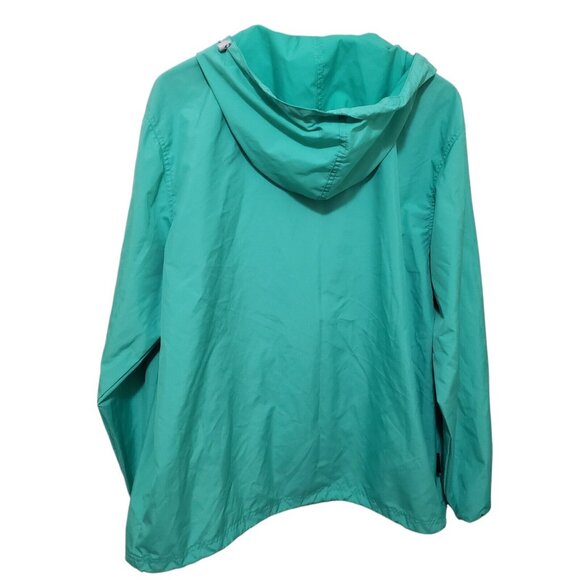 Charles River Mens Windbreaker Jacket Size L Pack & Go Zip Hooded Pullover Mint - Picture 6 of 9